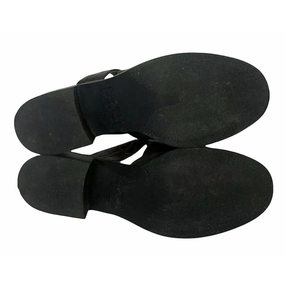 Womens Minnetonka 6052 Brown Leather Horsebit Medallion Cap Toe Mule Clogs Sz 7 - Picture 11 of 11